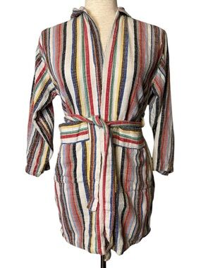 Oddbird Limited Edition Rainbow Robe Handwoven Pride Unisex Large Turkish Cotton